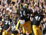 Iowa's Desmond King (14) recorded two picks to lead the Hawkeyes to their first Heartland Trophy since 2009. (Byron Houlgrave/The Register)